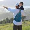 imageG4Free RFID Sling Bag Crossbody Backpack Casual Chest Shoulder Daypack Gym Bag for Hiking Travel 7LBlue LeafBnavy
