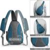 imageG4Free RFID Sling Bag Crossbody Backpack Casual Chest Shoulder Daypack Gym Bag for Hiking Travel 7LBlue LeafBnavy