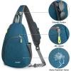 imageG4Free RFID Sling Bag Crossbody Backpack Casual Chest Shoulder Daypack Gym Bag for Hiking Travel 7LBlue LeafBnavy