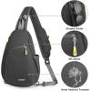 imageG4Free RFID Sling Bag Crossbody Backpack Casual Chest Shoulder Daypack Gym Bag for Hiking Travel 7LBlue LeafGrey