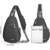 imageG4Free RFID Sling Bag Crossbody Backpack Casual Chest Shoulder Daypack Gym Bag for Hiking Travel 7LBlue LeafGrey