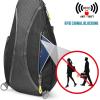 imageG4Free RFID Sling Bag Crossbody Backpack Casual Chest Shoulder Daypack Gym Bag for Hiking Travel 7LBlue LeafGrey