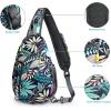 imageG4Free RFID Sling Bag Crossbody Backpack Casual Chest Shoulder Daypack Gym Bag for Hiking Travel 7LBlue LeafMaple Leaf Blue