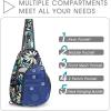 imageG4Free RFID Sling Bag Crossbody Backpack Casual Chest Shoulder Daypack Gym Bag for Hiking Travel 7LBlue LeafMaple Leaf Blue