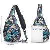 imageG4Free RFID Sling Bag Crossbody Backpack Casual Chest Shoulder Daypack Gym Bag for Hiking Travel 7LBlue LeafMaple Leaf Blue