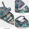 imageG4Free RFID Sling Bag Crossbody Backpack Small Chest Shoulder Bag Hiking OutdoorBlue Leaf