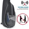 imageG4Free RFID Sling Bag Crossbody Backpack Small Chest Shoulder Bag Hiking OutdoorDark Grey