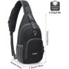 imageG4Free RFID Sling Bag Crossbody Backpack Small Chest Shoulder Bag Hiking OutdoorDark Grey
