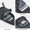 imageG4Free RFID Sling Bag Crossbody Backpack Small Chest Shoulder Bag Hiking OutdoorDark Grey