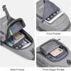 imageG4Free RFID Sling Bag Crossbody Backpack Small Chest Shoulder Bag Hiking OutdoorLight Grey