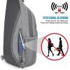 imageG4Free RFID Sling Bag Crossbody Backpack Small Chest Shoulder Bag Hiking OutdoorLight Grey