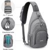 imageG4Free RFID Sling Bag Crossbody Backpack Small Chest Shoulder Bag Hiking OutdoorLight Grey