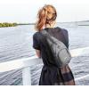 imageG4Free RFID Sling Bag Crossbody Backpack Small Chest Shoulder Bag Hiking OutdoorLight Grey