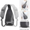 imageG4Free RFID Sling Bag Crossbody Backpack Small Chest Shoulder Bag Hiking OutdoorLight Grey