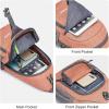 imageG4Free RFID Sling Bag Crossbody Backpack Small Chest Shoulder Bag Hiking OutdoorLight Orange