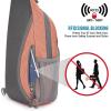 imageG4Free RFID Sling Bag Crossbody Backpack Small Chest Shoulder Bag Hiking OutdoorLight Orange