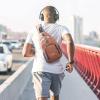 imageG4Free RFID Sling Bag Crossbody Backpack Small Chest Shoulder Bag Hiking OutdoorLight Orange