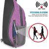 imageG4Free RFID Sling Bag Crossbody Backpack Small Chest Shoulder Bag Hiking OutdoorLight Purple