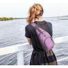 imageG4Free RFID Sling Bag Crossbody Backpack Small Chest Shoulder Bag Hiking OutdoorLight Purple