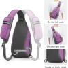 imageG4Free RFID Sling Bag Crossbody Backpack Small Chest Shoulder Bag Hiking OutdoorLight Purple