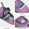 imageG4Free RFID Sling Bag Crossbody Backpack Small Chest Shoulder Bag Hiking OutdoorLight Purple