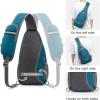 imageG4Free RFID Sling Bag Crossbody Backpack Small Chest Shoulder Bag Hiking OutdoorTeal Blue