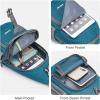 imageG4Free RFID Sling Bag Crossbody Backpack Small Chest Shoulder Bag Hiking OutdoorTeal Blue