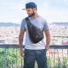 imageG4Free RFID Sling Bag Crossbody Sling Backpack Small Chest Shoulder Backpack Men Women Hiking OutdoorBlack