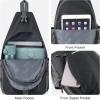 imageG4Free RFID Sling Bag Crossbody Sling Backpack Small Chest Shoulder Backpack Men Women Hiking OutdoorBlack