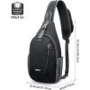 imageG4Free RFID Sling Bag Crossbody Sling Backpack Small Chest Shoulder Backpack Men Women Hiking OutdoorBlack