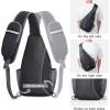 imageG4Free RFID Sling Bag Crossbody Sling Backpack Small Chest Shoulder Backpack Men Women Hiking OutdoorBlack