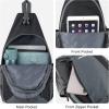 imageG4Free RFID Sling Bag Crossbody Sling Backpack Small Chest Shoulder Backpack Men Women Hiking OutdoorBlackGray