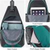 imageG4Free RFID Sling Bag Crossbody Sling Backpack Small Chest Shoulder Backpack Men Women Hiking OutdoorBlackGreen