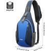 imageG4Free RFID Sling Bag Crossbody Sling Backpack Small Chest Shoulder Backpack Men Women Hiking OutdoorDark BlueBlue
