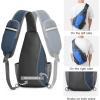imageG4Free RFID Sling Bag Crossbody Sling Backpack Small Chest Shoulder Backpack Men Women Hiking OutdoorDark BlueBlue