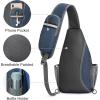 imageG4Free RFID Sling Bag Crossbody Sling Backpack Small Chest Shoulder Backpack Men Women Hiking OutdoorDark BlueBlue