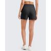imageG4Free Ribbed Womens Athletic Shorts High Waisted Drawstring Gym Running Shorts with PocketsBlack