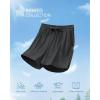 imageG4Free Ribbed Womens Athletic Shorts High Waisted Drawstring Gym Running Shorts with PocketsBlack