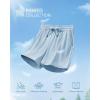 imageG4Free Ribbed Womens Athletic Shorts High Waisted Drawstring Gym Running Shorts with PocketsBlue Willow