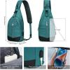 imageG4Free Sling Bag RFID Blocking Crossbody Sling Backpack Small Shoulder Chest Bag Daypack USB Charger Port Men WomenTeal