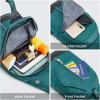 imageG4Free Sling Bag RFID Blocking Crossbody Sling Backpack Small Shoulder Chest Bag Daypack USB Charger Port Men WomenTeal