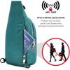 imageG4Free Sling Bag RFID Blocking Crossbody Sling Backpack Small Shoulder Chest Bag Daypack USB Charger Port Men WomenTeal