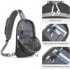 imageG4Free Sling Bag RFID Blocking Lightweight Crossbody Backpack Chest Shoulder Bag for Travel Sports Running HikingBlack