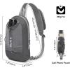 imageG4Free Sling Bag RFID Blocking Lightweight Crossbody Backpack Chest Shoulder Bag for Travel Sports Running HikingDark Grey