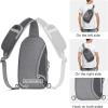 imageG4Free Sling Bag RFID Blocking Lightweight Crossbody Backpack Chest Shoulder Bag for Travel Sports Running HikingDark Grey
