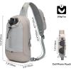 imageG4Free Sling Bag RFID Blocking Lightweight Crossbody Backpack Chest Shoulder Bag for Travel Sports Running HikingGrey