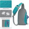 imageG4Free Sling Bag RFID Blocking Lightweight Crossbody Backpack Chest Shoulder Bag for Travel Sports Running HikingTeal Blue