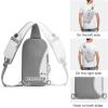 imageG4Free Sling Bag RFID Blocking Lightweight Crossbody Backpack Chest Shoulder Bag for Travel Sports Running HikingWhite