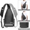 imageG4Free Sling Bag RFID Blocking Sling Backpack Crossbody Chest Bag Daypack for Hiking TravelBlackBlack