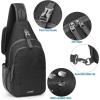 imageG4Free Sling Bag RFID Blocking Sling Backpack Crossbody Chest Bag Daypack for Hiking TravelBlackBlack